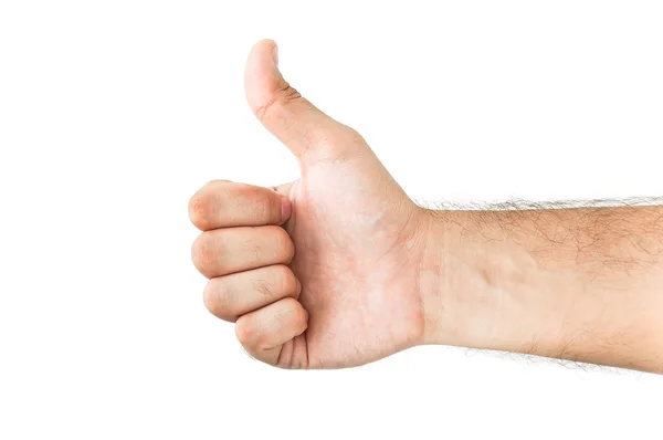 stock image Male hand showing an ok