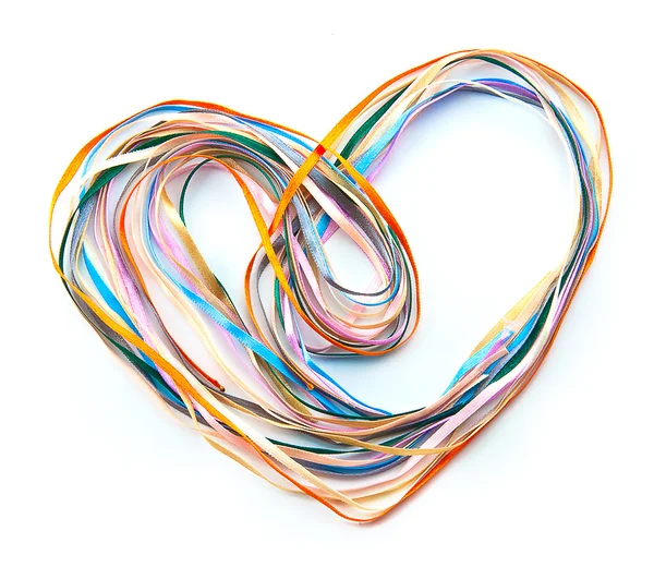 Heart of color ribbons — Stok fotoğraf