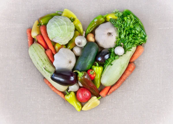 Zeleninové srdce — Stock fotografie