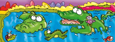 Crocodile clipart