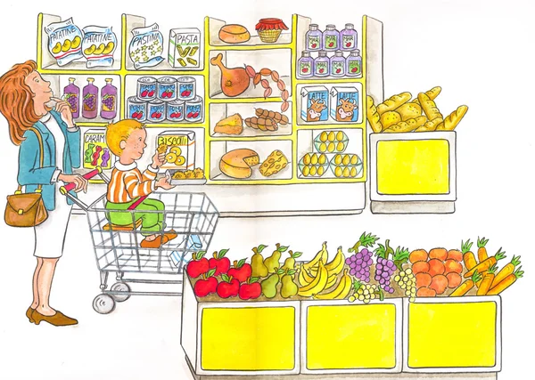 超市消费 — 图库照片