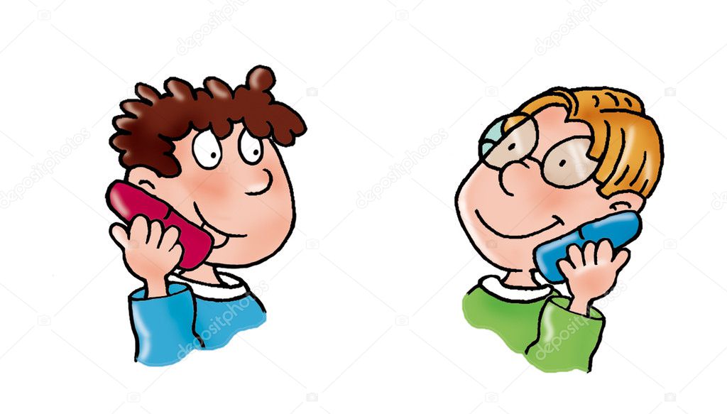 Bambini al telefono — Foto Stock 5892109