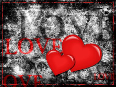 Grunge love clipart