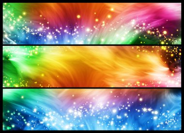 Sparkly banners clipart