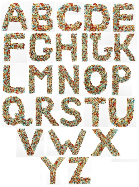 Şeker çubukları alfabesi — Stok fotoğraf