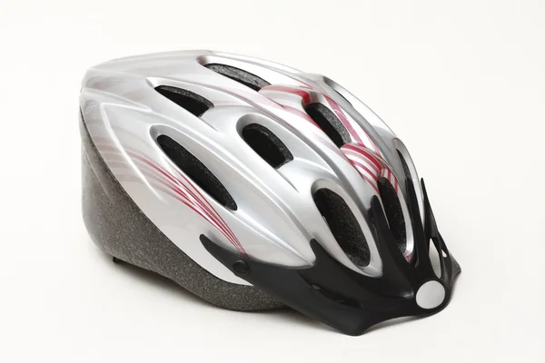 stock image Bike silver helmet