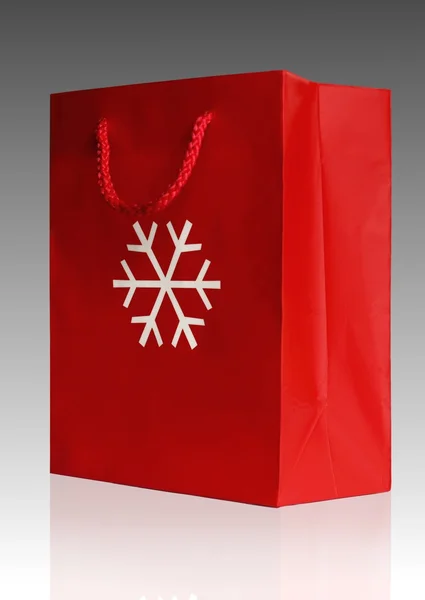 Red paper gift bag — Stock Photo, Image