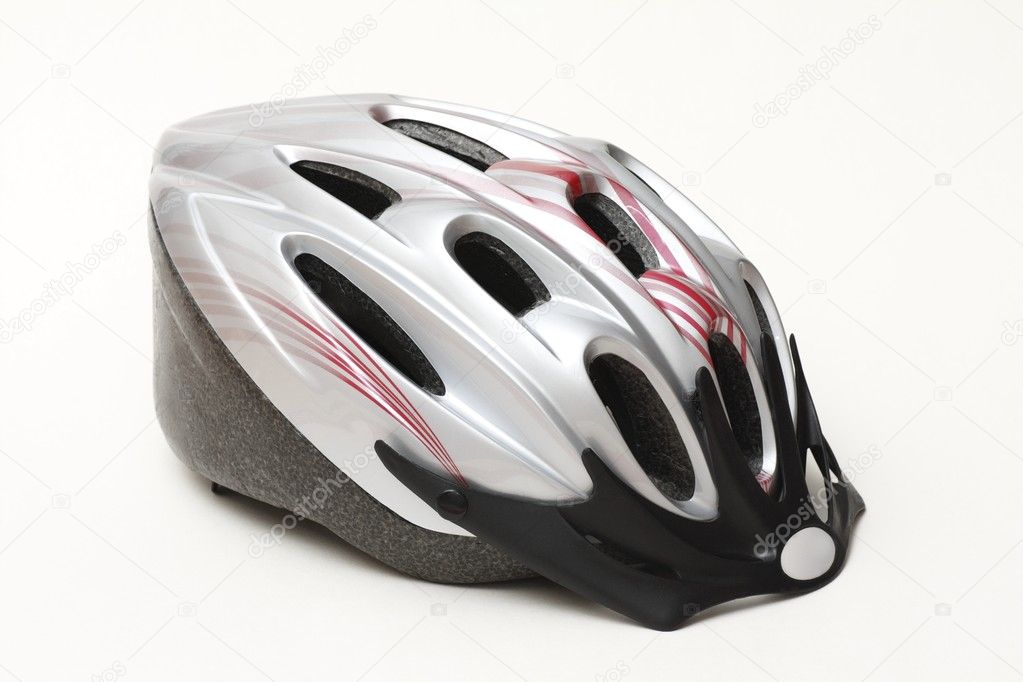 Bike silver helmet