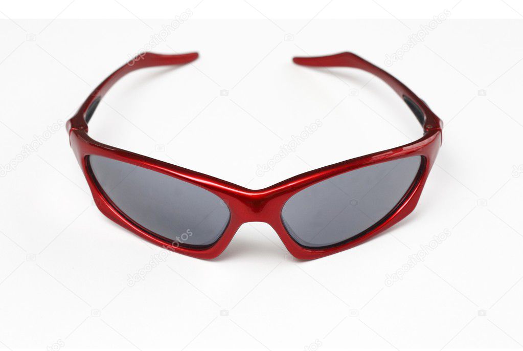Red sporty sunglasses