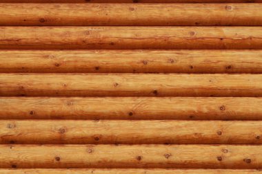 Wooden logs wall of rural house background clipart