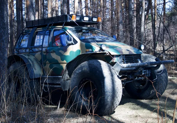 stock image The landrover in rally