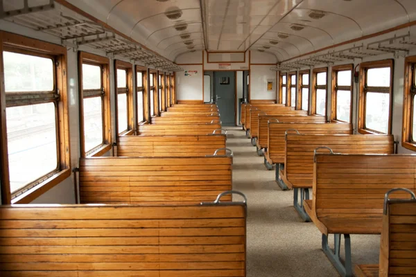 The electric train car inside — Stock Photo, Image