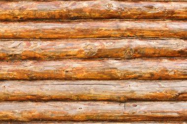 Rustic Pine Log Cabin Wall clipart