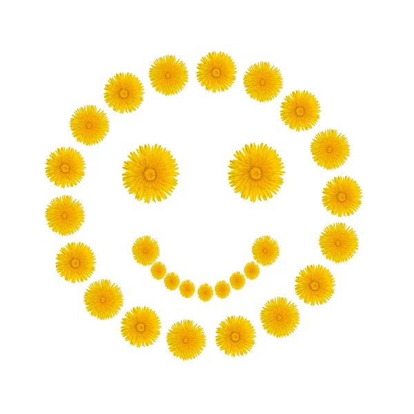 Uśmiech z mniszek żółty — Zdjęcie stockowe