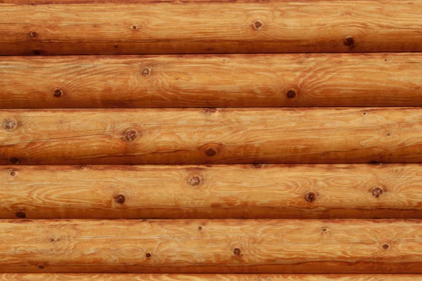 Wooden logs wall of rural house background Stock Picture