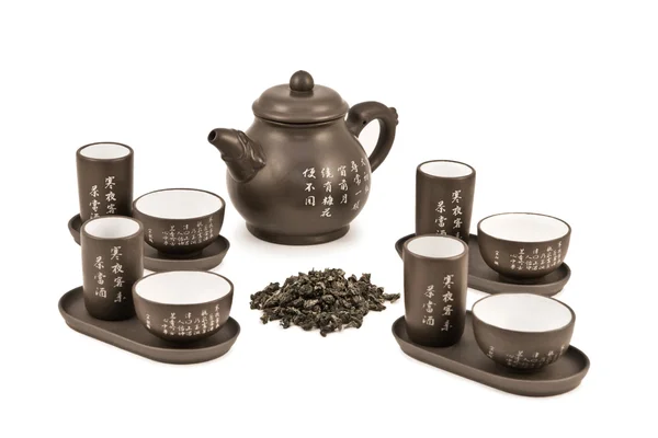Teekanne und Tassen für Teezeremonie — Stockfoto