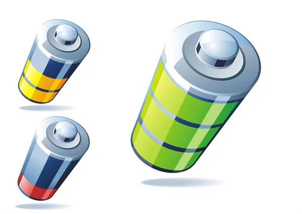 Iconos de batería — Vector de stock