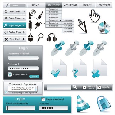 Web Design Element Frame Template clipart