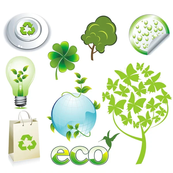 Eco-szimbólumok — Stock Vector