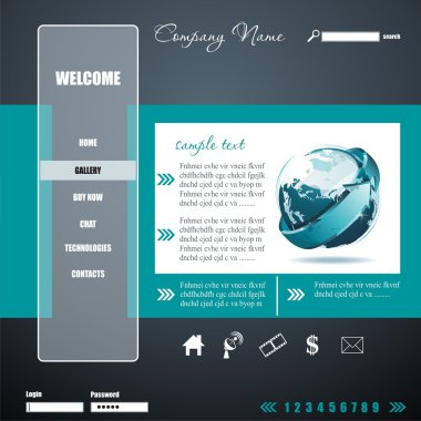 Grey Modern Website Design clipart