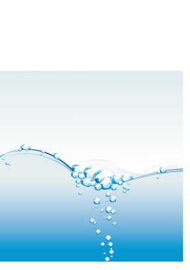 Abstract vector water wave clipart