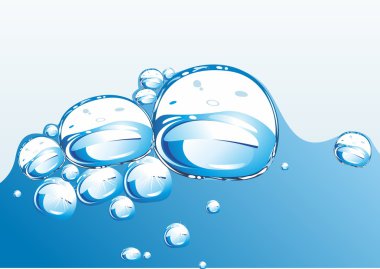 Abstract vector water wave clipart