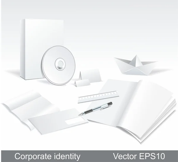 Set von Vektor White Pape — Stockvektor