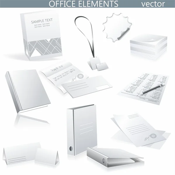 Verzameling van vector witte pape — Stockvector