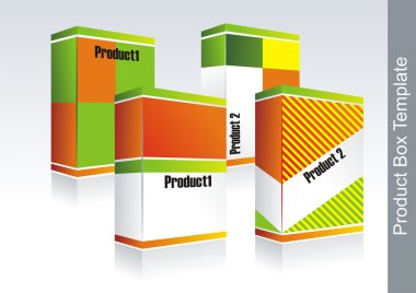 Product box template vector