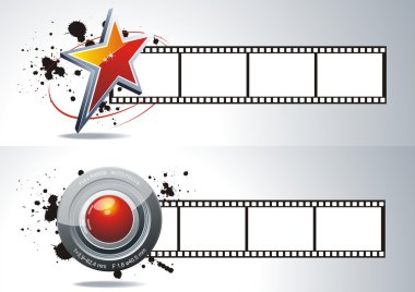 Stars and cinema tape clipart