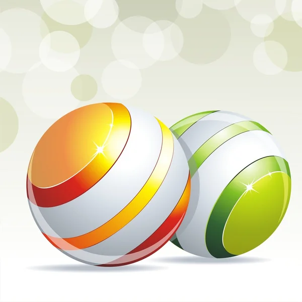 Colorful glossy spheres — Stock Vector