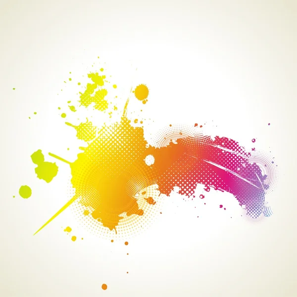 Colorido banner de salpicadura de tinta — Archivo Imágenes Vectoriales