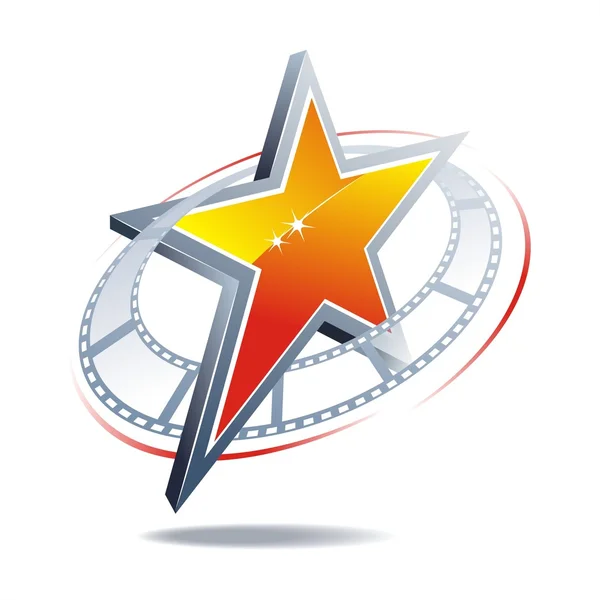 Hvězdy a kino páska — Stockový vektor
