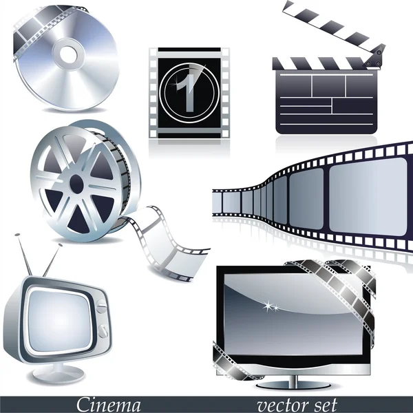 Symboles cinéma — Image vectorielle