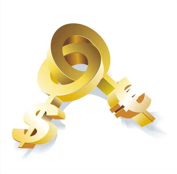Złote klucze — Wektor stockowy