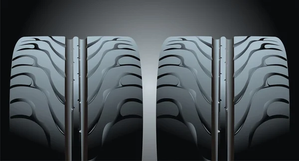Zwei Reifen — Stockvektor