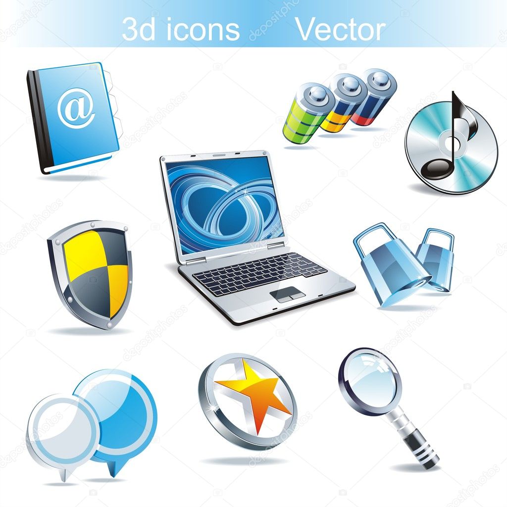 Vector icon set: web