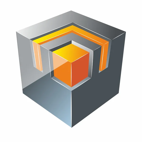 Vector 3d cubo — Archivo Imágenes Vectoriales