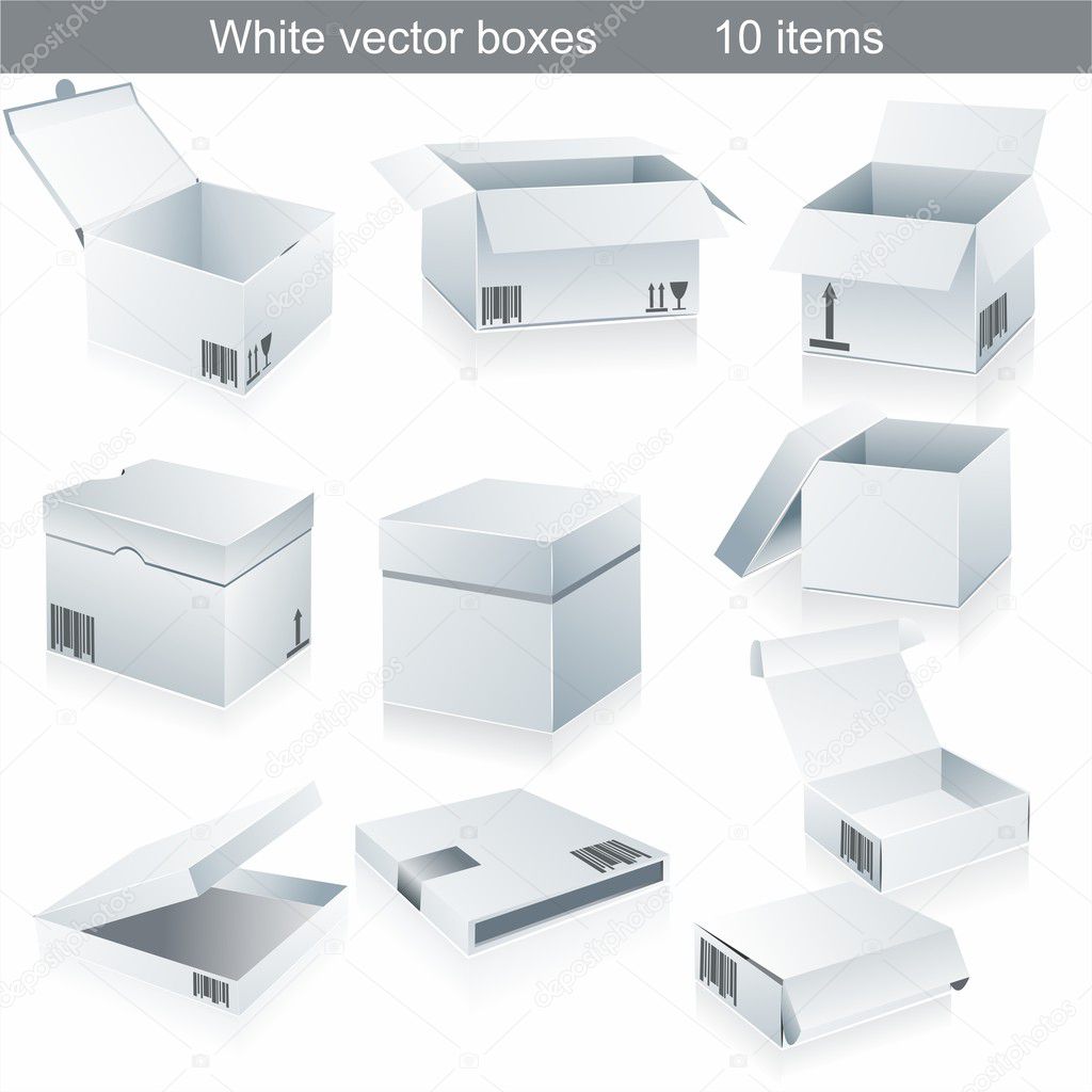 White boxes
