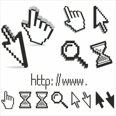 pixel cursors clipart