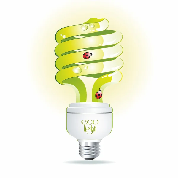 Green bulb — Stock Vector