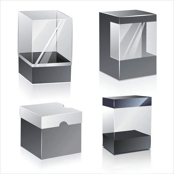 Boîtes en plastique — Image vectorielle