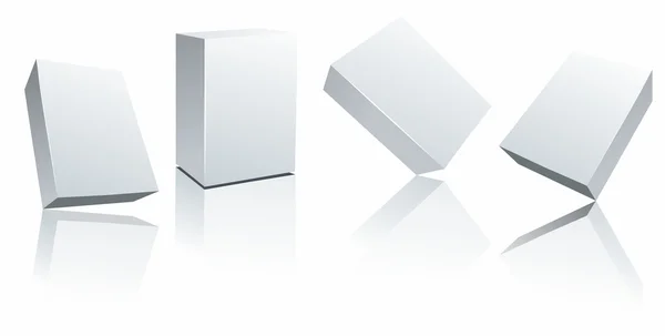 Белые коробки — стоковый вектор
