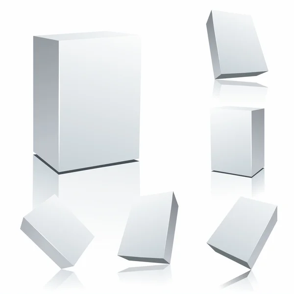Białe pudełka — Wektor stockowy