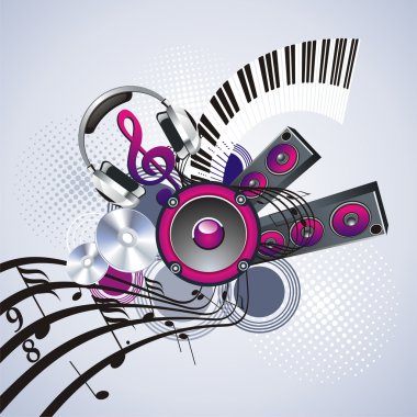 Music banner clipart