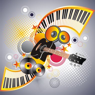 Music banner clipart