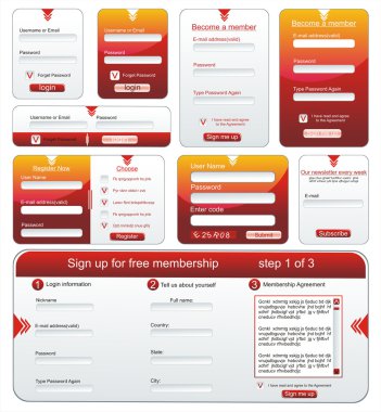 Vector Website Forms clipart