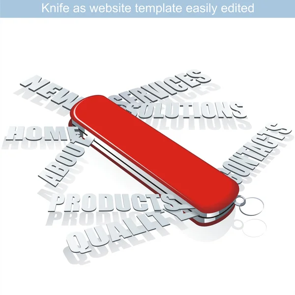 Couteau comme page web . — Image vectorielle