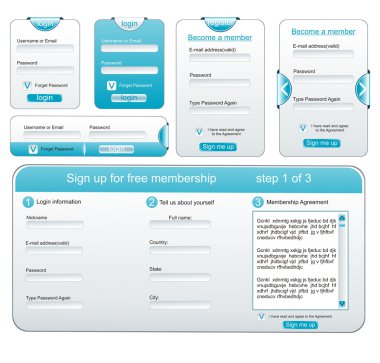 Vector Website Forms clipart