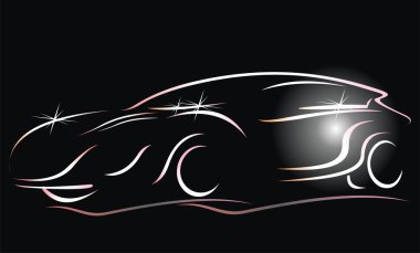 silhouette of car clipart
